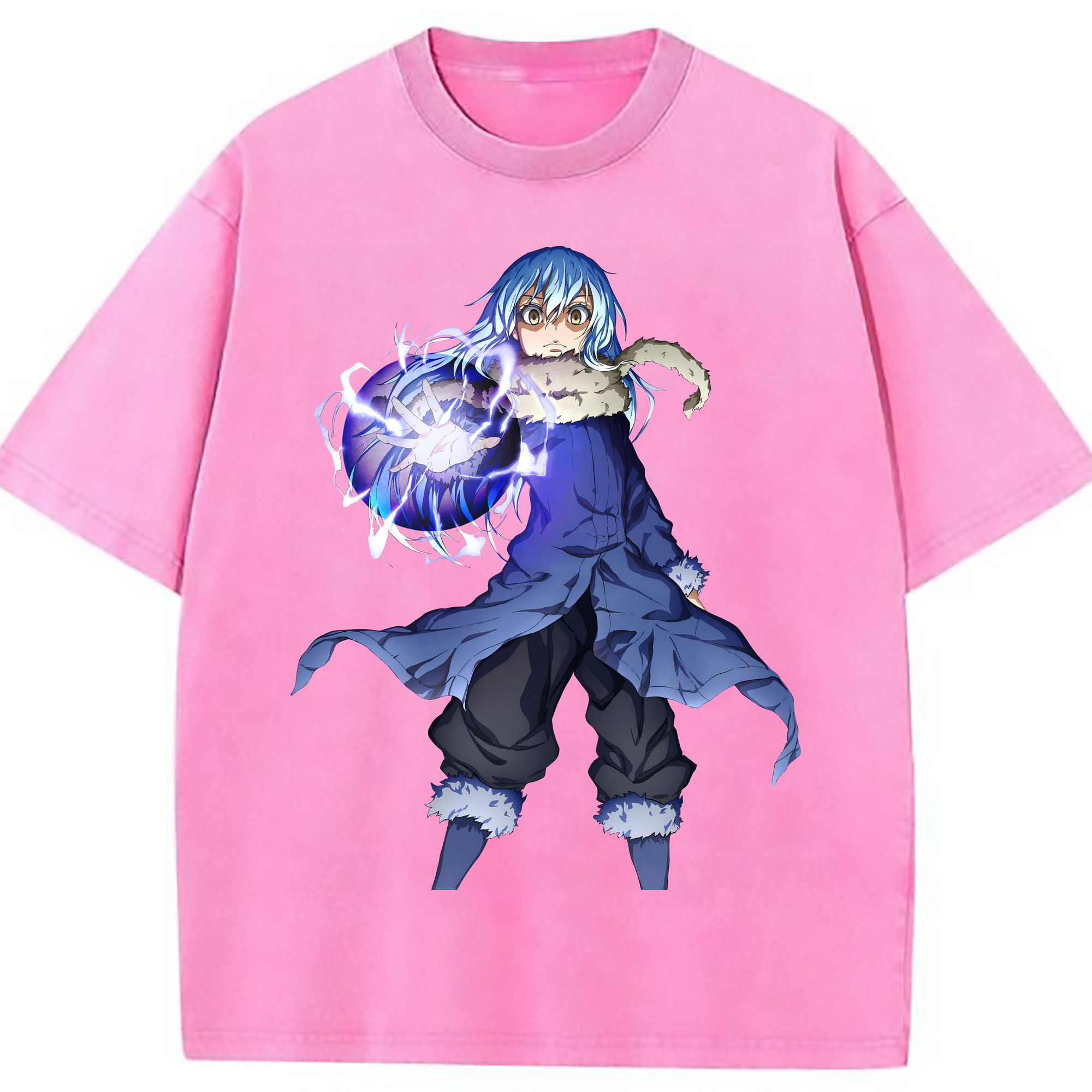（画像用） 転スラ Regarding Reincarnated to Slime 綿100% ヴィンテージ風 半袖Tシャツ（フロントプリント）